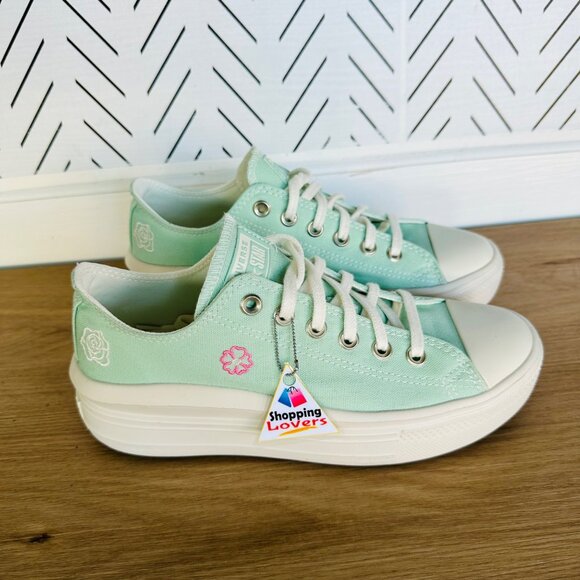 ❤️Converse Chuck Taylor All Star Move Platform Sz 8.5 Women's Shoes Mint A10823C - Picture 8 of 13